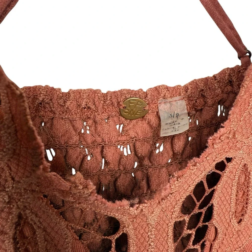 Free People Adella Dress Small Pink Boho Festival Goth Fairy Whimsy Romantic‎